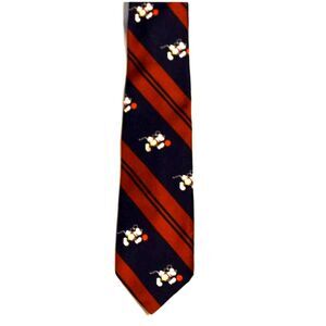 Vintage Cervantes 1970's Mickey Mouse Soccer Red/Navy Blue Tie